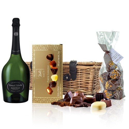 Laurent Perrier Grand Siecle Champagne 75cl And Chocolates Hamper